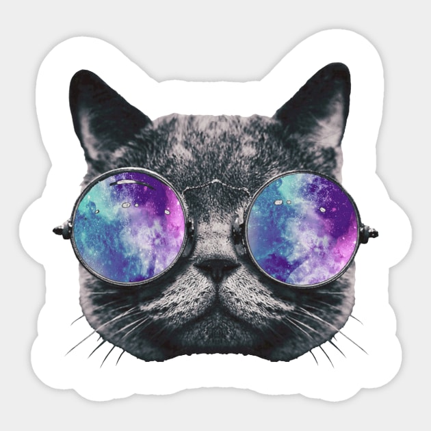 Cat Eye Galaxy Sticker by ktdesigns